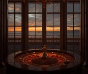 Casino en bord de mer en Vendée au crépuscule