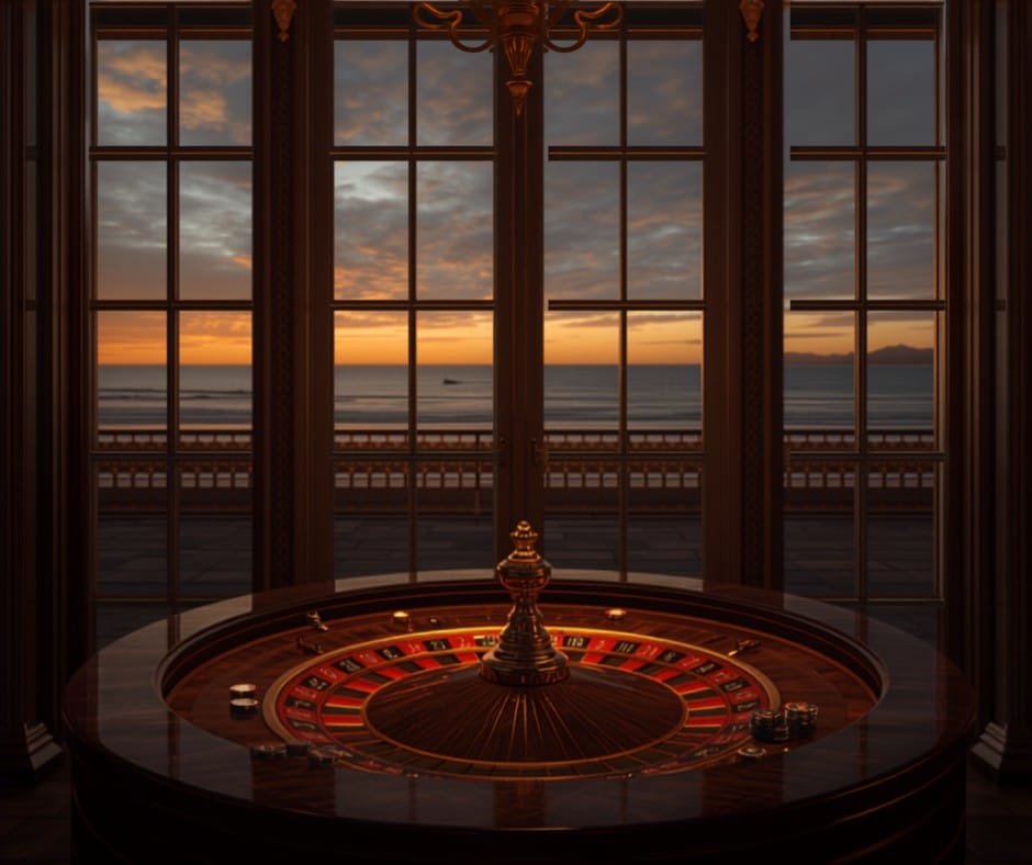 Casino en bord de mer en Vendée au crépuscule